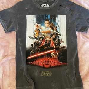 Star Wars oversized distressed graphic t